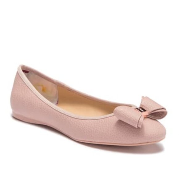 Ted Baker London Light Pink Ballet Flats with Bow - Picture 2 of 8